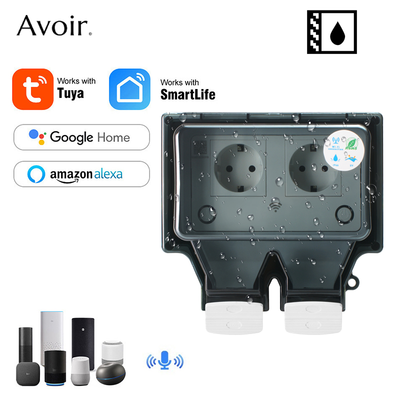 Smart Plug Outdoor Waterproof - Avoir Tuya Wall Electrical Sockets Ip66