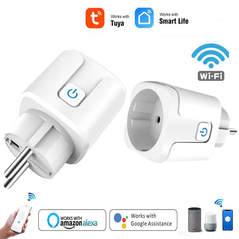 Smart Socket 16A Tuya App - EU 16A/20A Smart Plug WiFi Socket