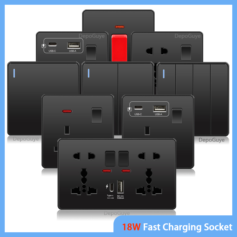 Smart Plug Matter Thread - Black USB Type-C 18W Smart Fast