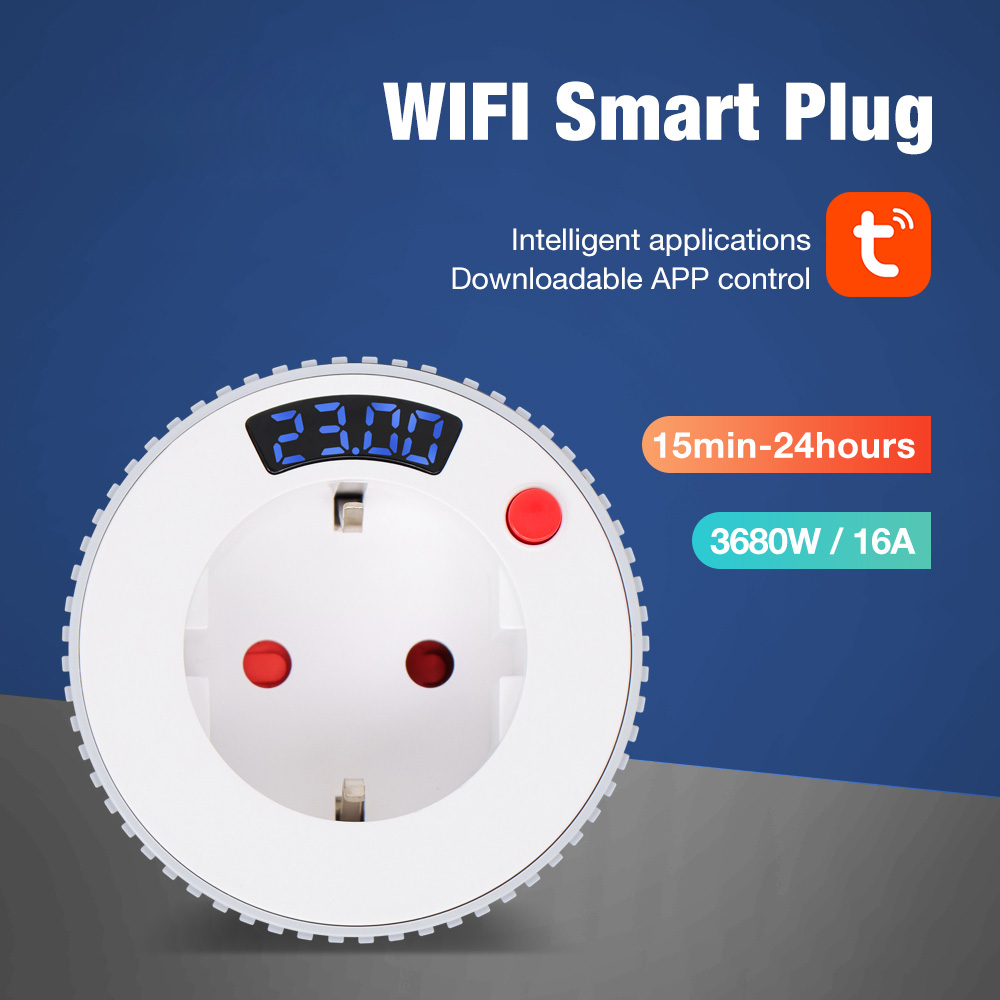 Smart Socket With Timer Countdown - WiFi Smart Plug Countdown Timer Socket