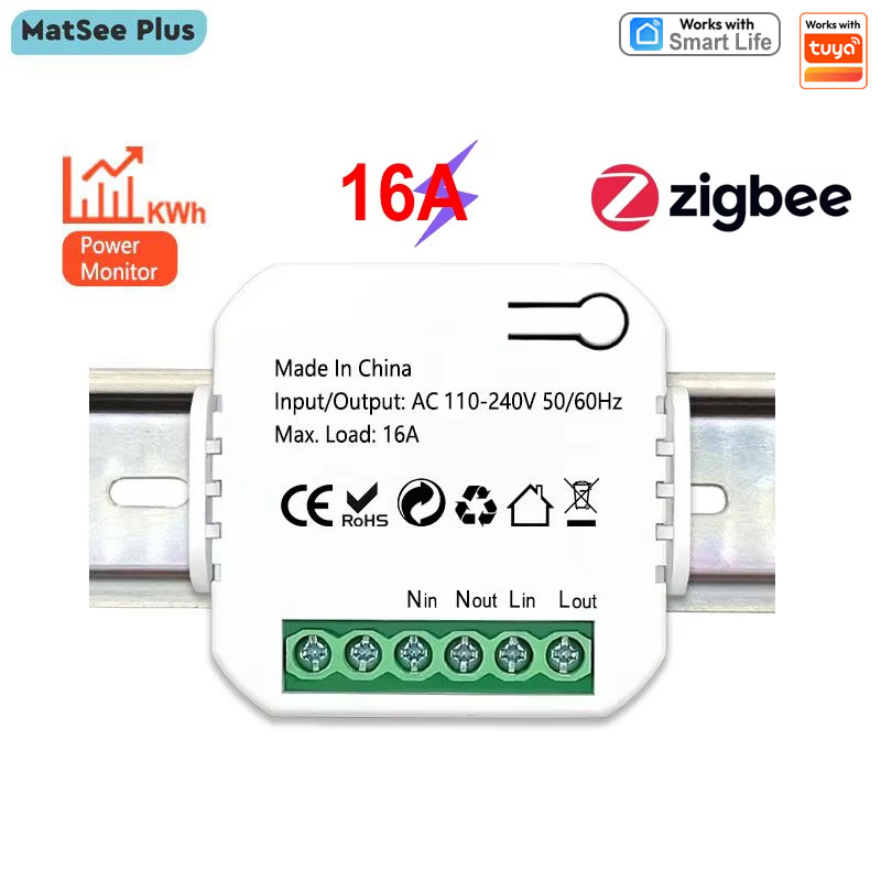 Smart Plug Zigbee 16A - Smart Life ZigBee Switch Electricity Energy