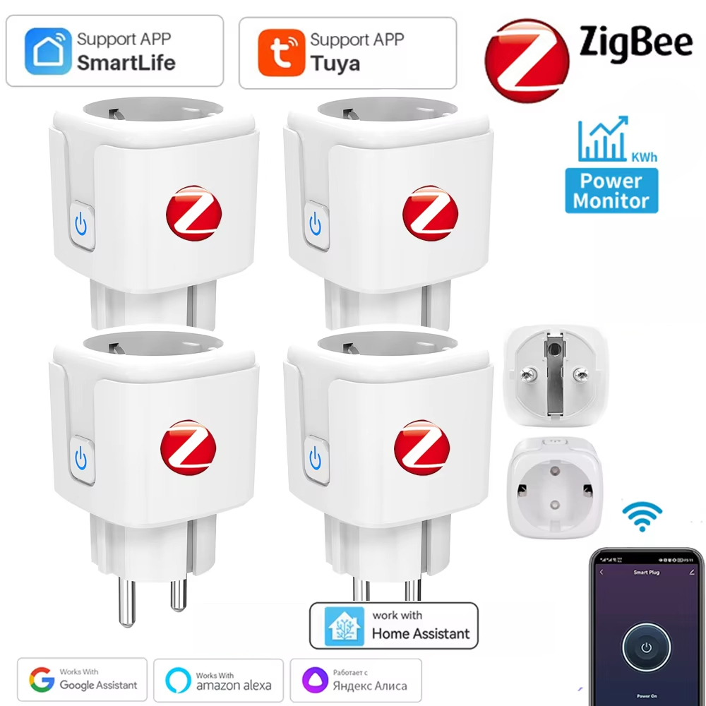 Smart Socket 16A Tuya App - 16A/20A Tuya ZigBee 3.0 Smart Plug
