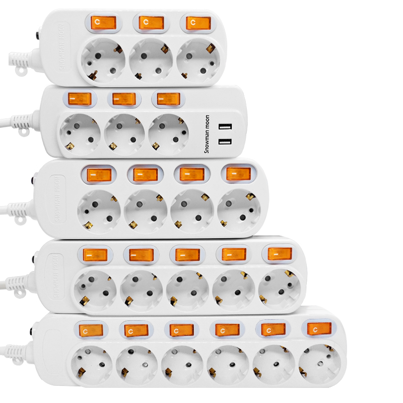 Smart Plug Surge Protector - EU Plug Smart Electrical Socket 2USB