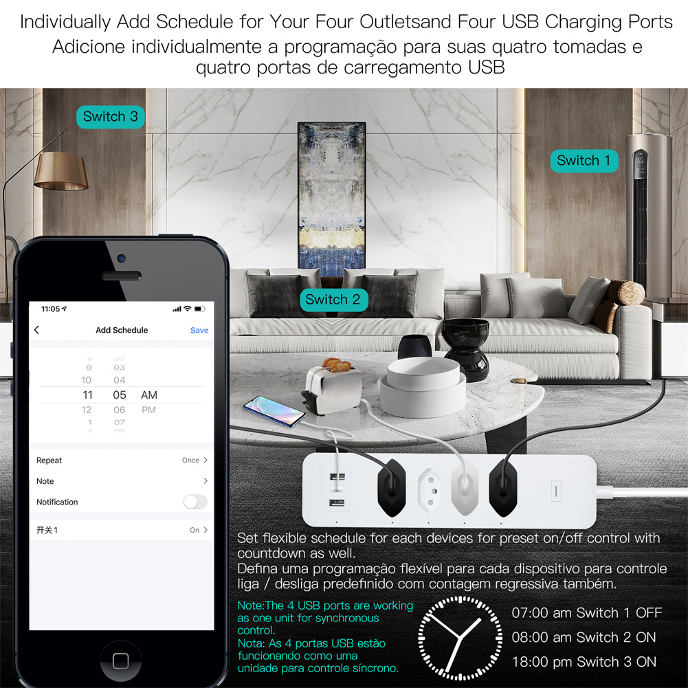 WiFi Brazil Smart Power Strip  - Smart Plug Surge Protector review and price