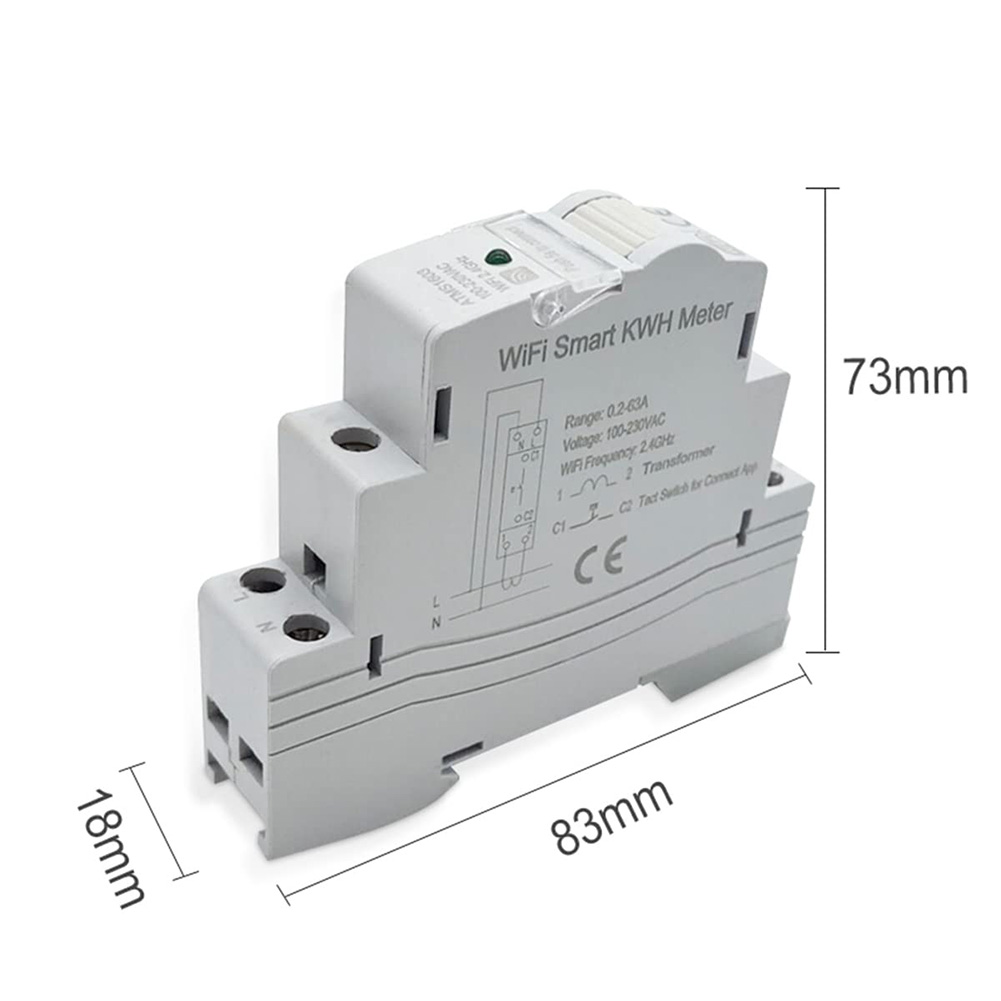 A72Z 1 PCS ATMS1603 Tuya Singl - Energy Meter Din Rail Wifi review and price