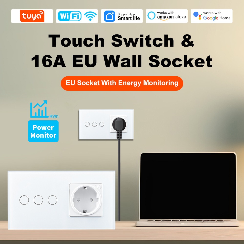 WiFi Smart Wall Socket 16A 200 - Smart Socket 16A Tuya App review and price