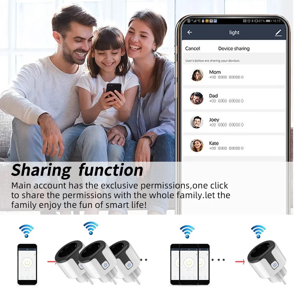 WiFi EU Smart Socket Plug Work - Smart Plug Energy Monitoring Wifi review and price