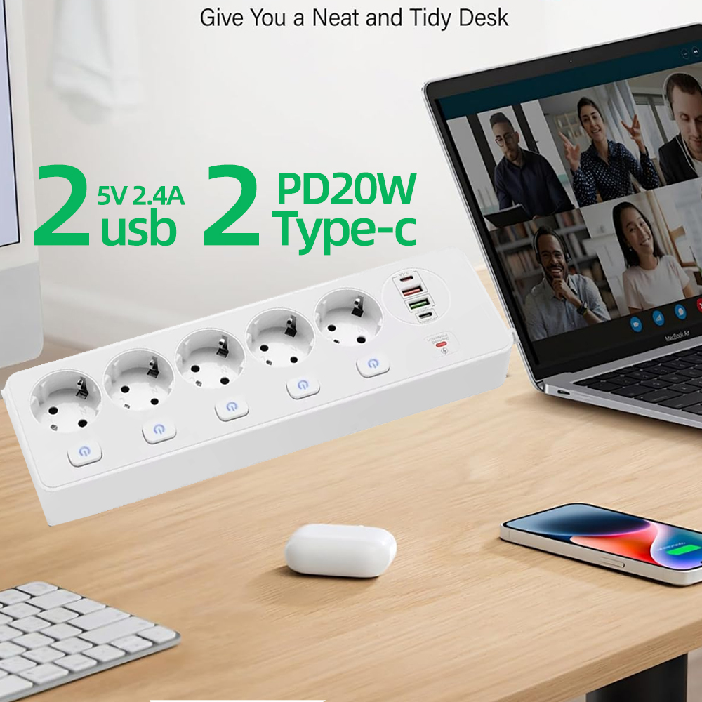 EU KR Smart Power Strip Socket - Smart Power Strip 4 Outlet Usb review and price