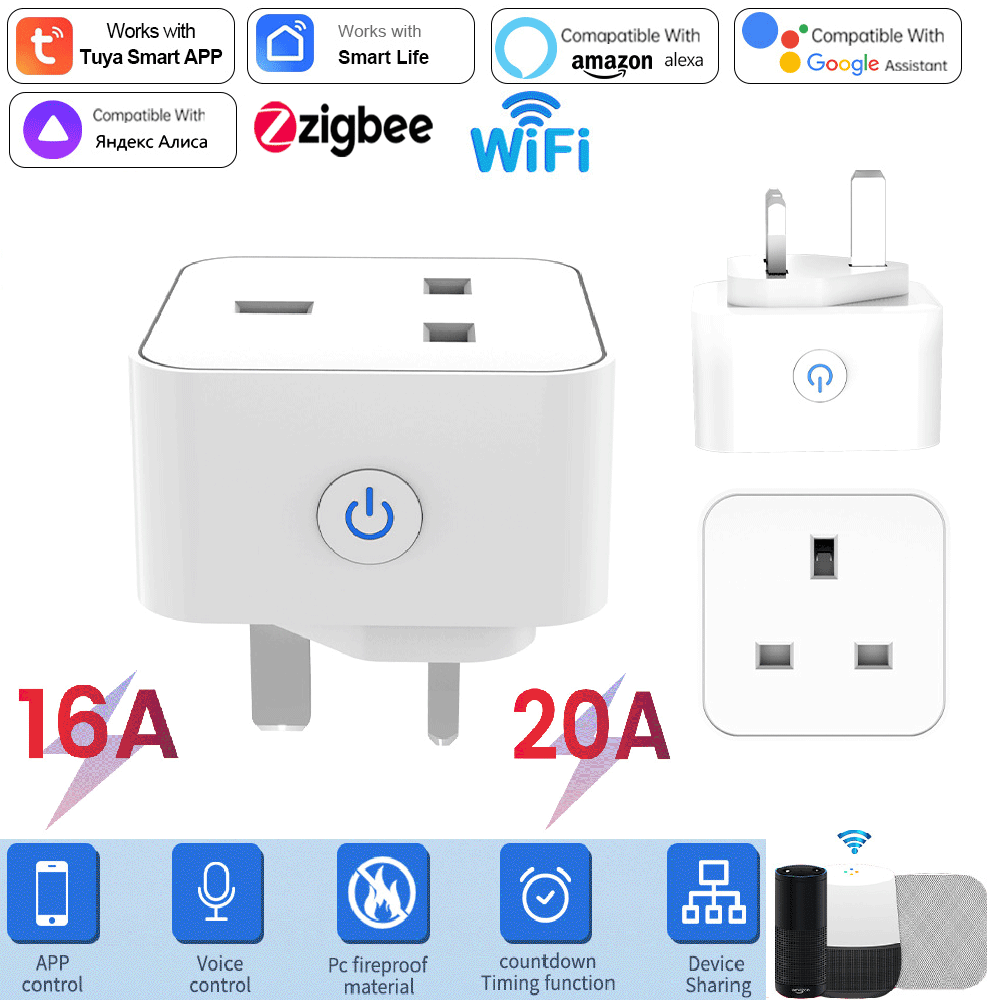 Tuya Smart Socket 16A/20A WiFi - Smart Plug Energy Monitoring Wifi review and price