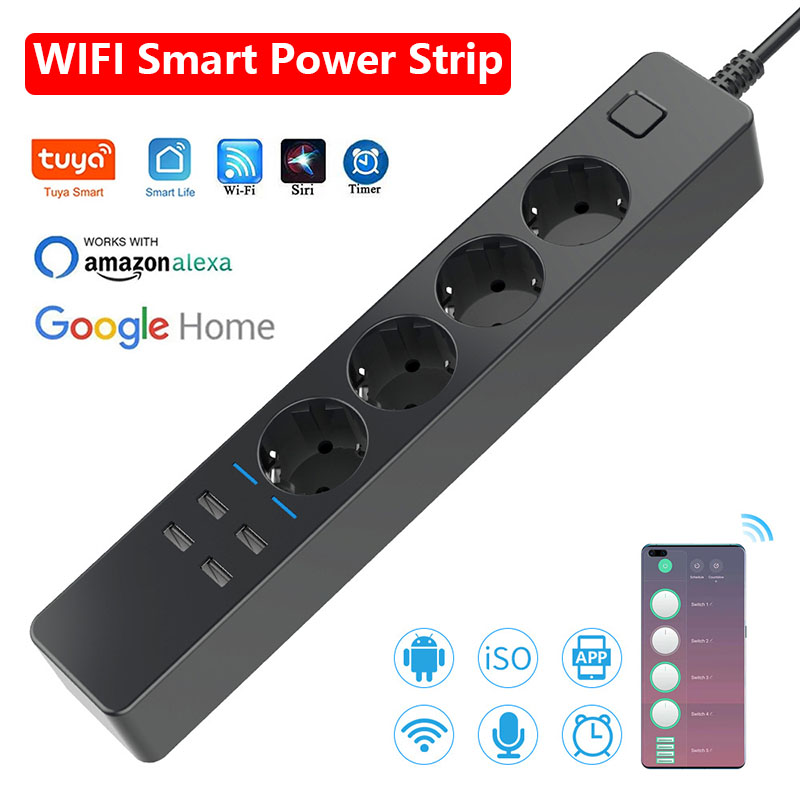 WIFI Smart Power Strip with 4  - Smart Power Strip 4 Outlet Usb review and price