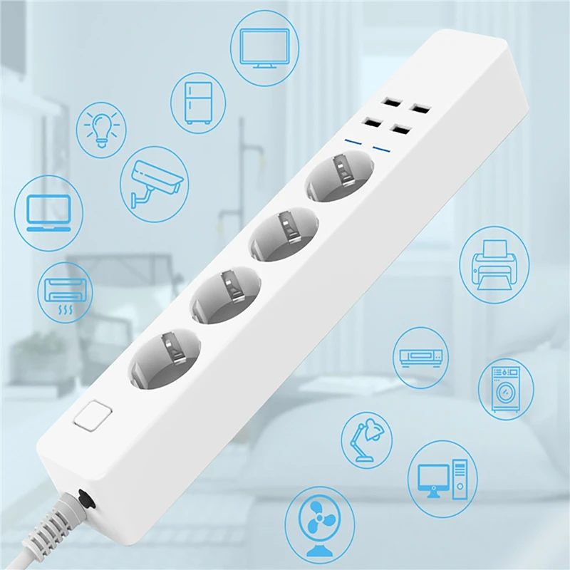 8-in-1 Multi-functional WIFI S - Smart Power Strip 4 Outlet Usb review and price