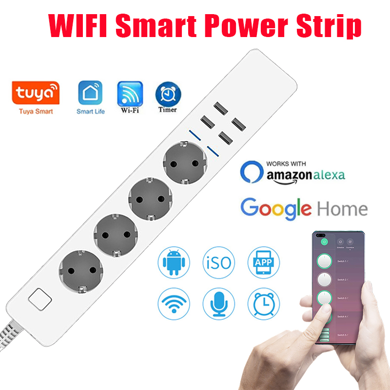 WIFI Smart Power Strip 4 AC Ou - Smart Power Strip 4 Outlet Usb review and price