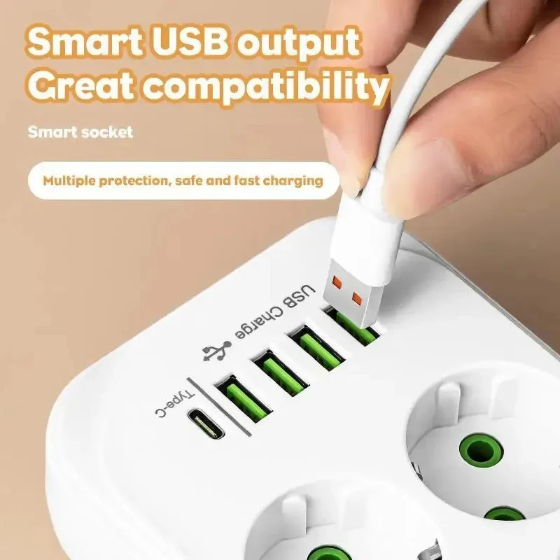 AC Outlet EU Plug Multitap Pow - Smart Plug Surge Protector review and price