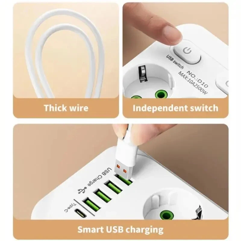 AC Outlet EU Plug Multitap Pow - Smart Plug Surge Protector review and price