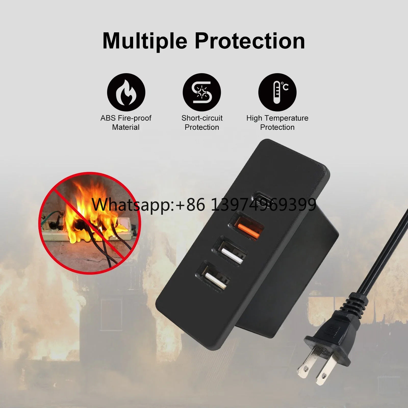 Powered USB C Hub Socket Reces - Smart Power Strip 4 Outlet Usb review and price