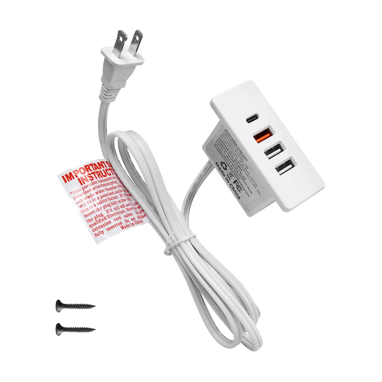 Powered USB C Hub Socket Reces - Smart Power Strip 4 Outlet Usb review and price
