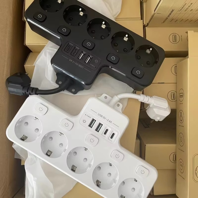 EU Standard Short Cord Multi‑F - Smart Power Strip 4 Outlet Usb review and price