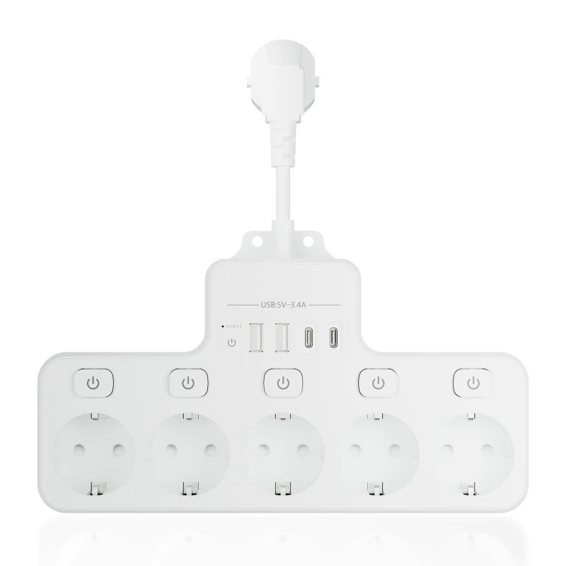 EU Standard Short Cord Multi‑F - Smart Power Strip 4 Outlet Usb review and price