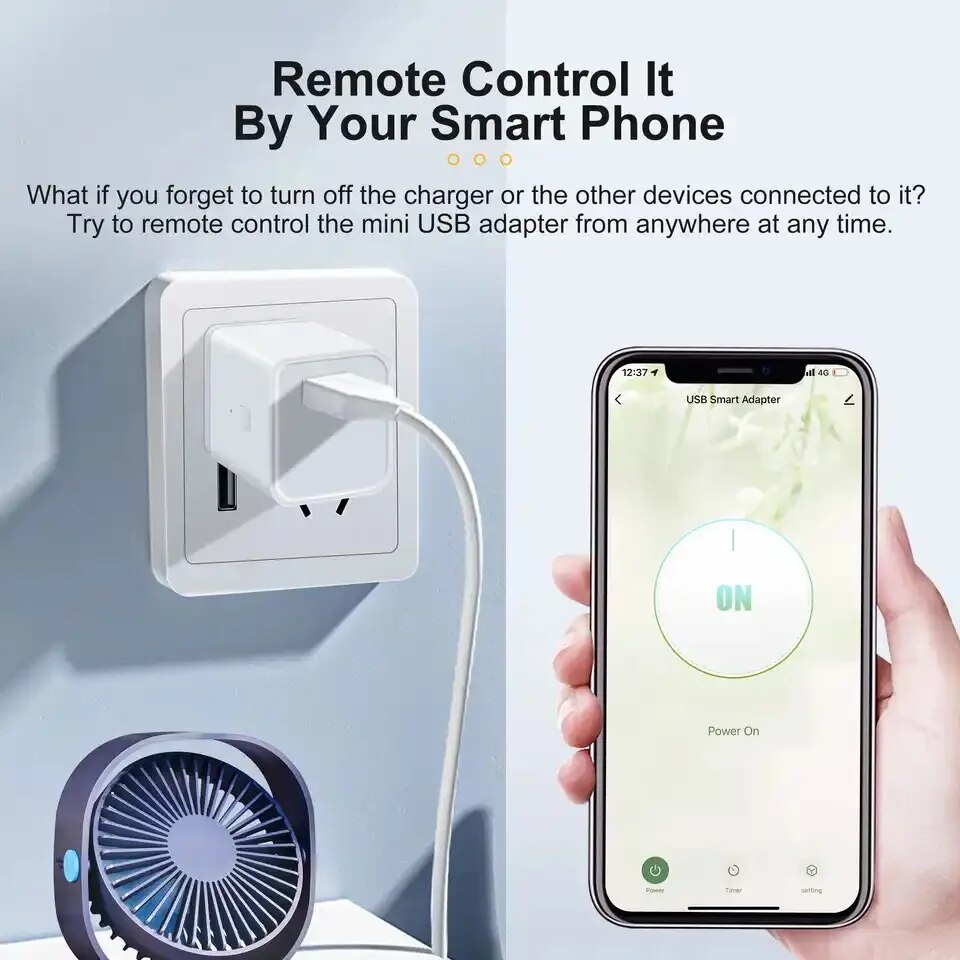 Smart USB Adaptor 5V WiFi Mini - Smart Plug Mini Alexa Google review and price