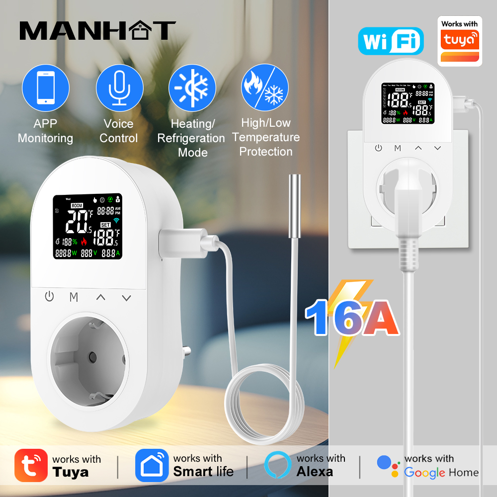 MANHOT 16A WiFi Smart Plug-in  - Smart Socket 16A Tuya App review and price