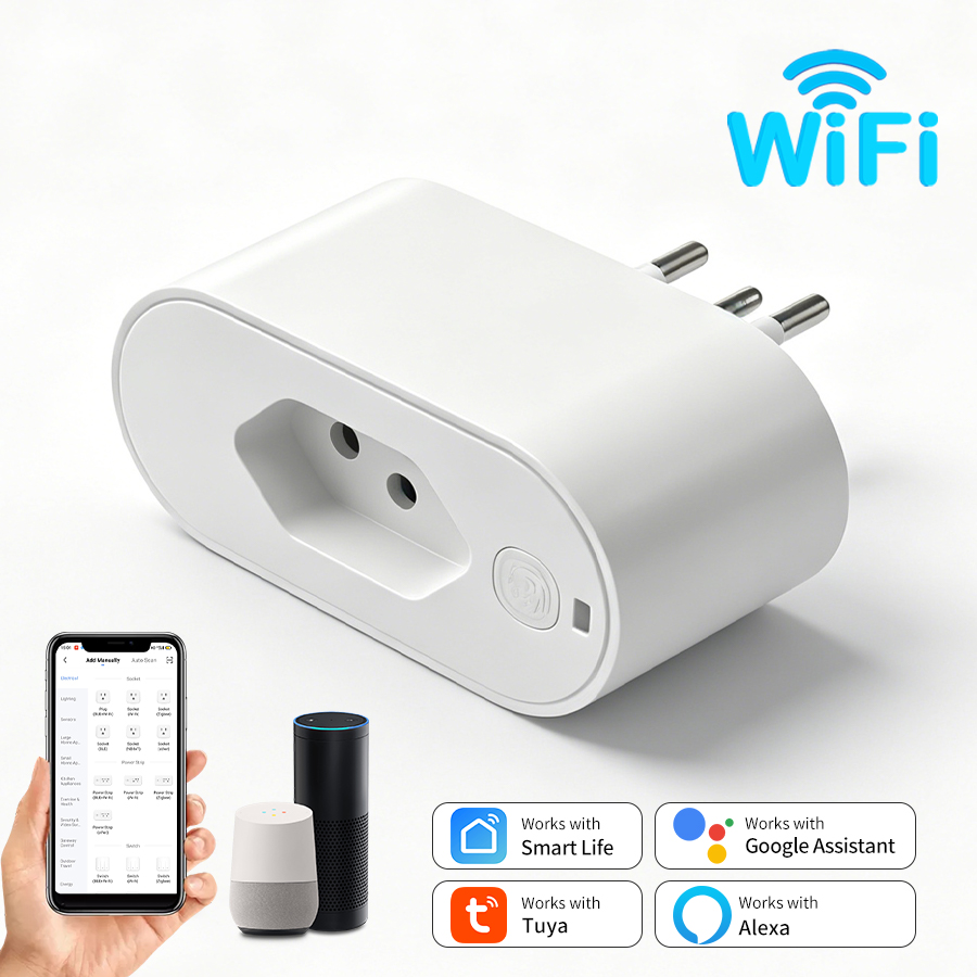 Tuya WiFi Brazil Plug 16A Sock - Smart Socket 16A Tuya App review and price