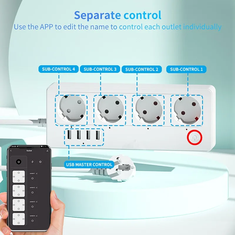 WiFi ZigBee Smart Power Strip  - Smart Power Strip 4 Outlet Usb review and price